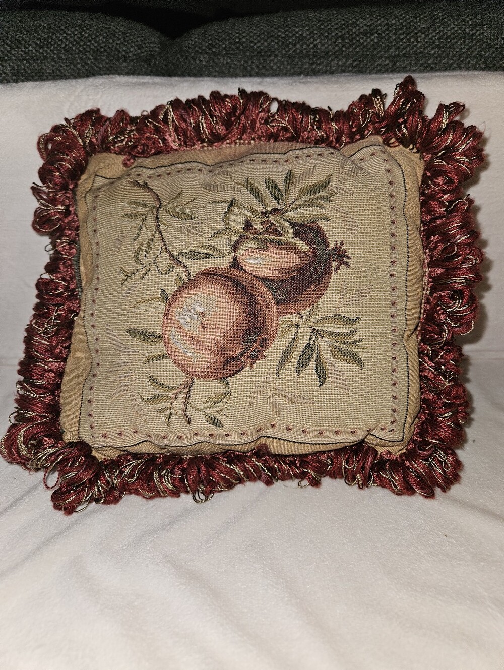 Vintage Fruit Tapestry Accent Pillow